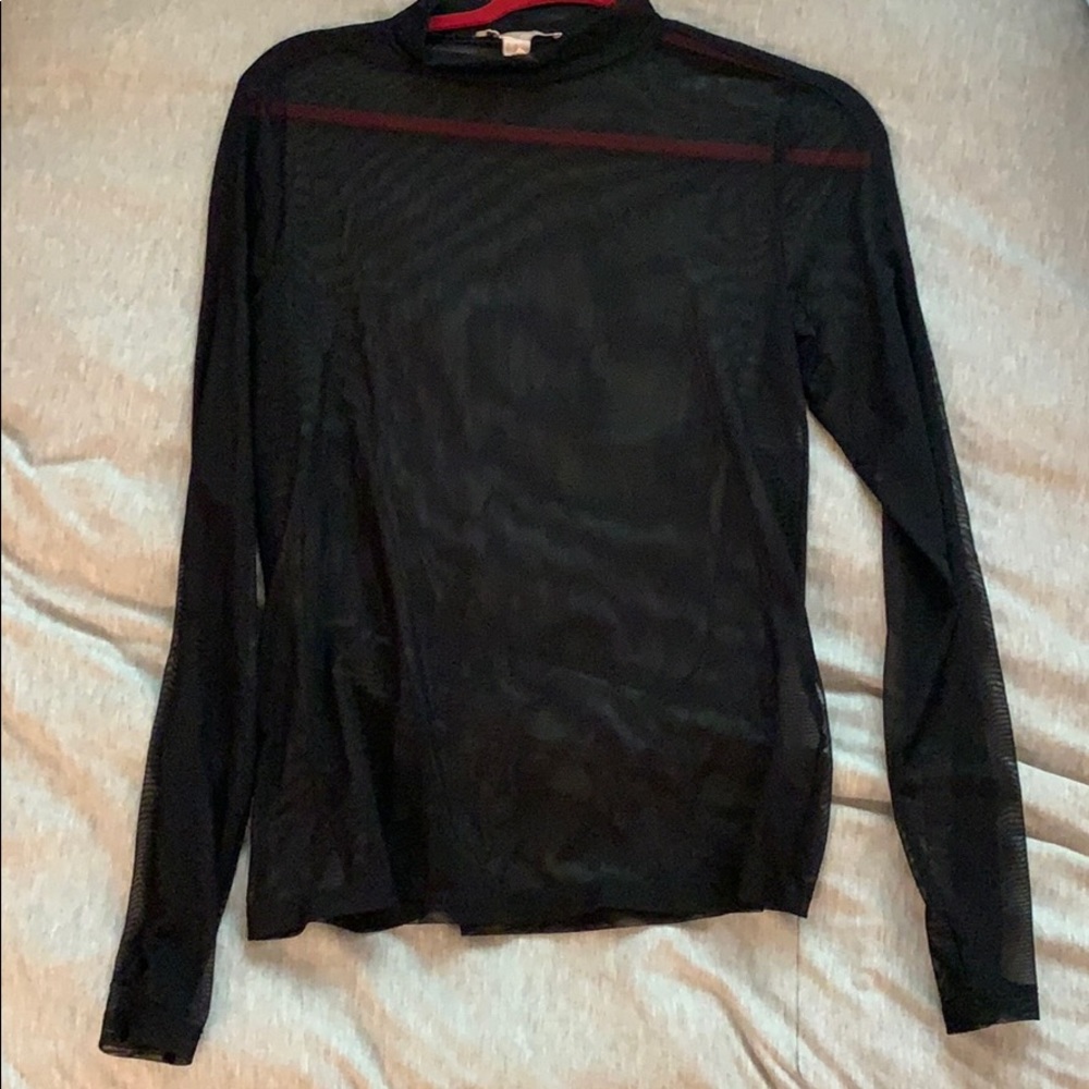 Forever 21 Sheer black long sleeve